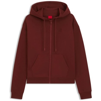 блуза,дамски,блузи,hugo,dalfine,sweatshirt,red,(brown,overflow)