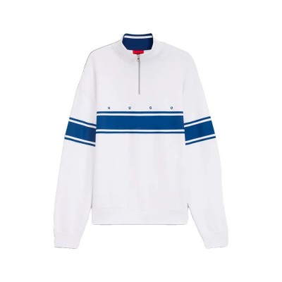 блуза,мъжки,пуловери,hugo,demsi,10273008,full,zip,sweatshirt,white,(white)