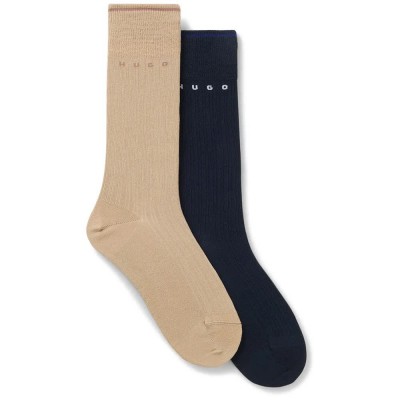 чорапи,мъжки,чорапи,дамски,чорапи,hugo,retro,10280475,red,crew,socks,2,pairs,beige,black,(medium,beige)