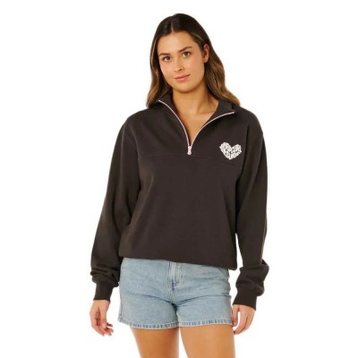 блуза,дамски,блузи,rip,curl,rc,heart,half,zip,sweatshirt,brown,(washed,black)