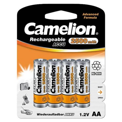 батерии,camelion,ni,mh,aa,2500mah,rechargeable,battery,4,units,clear,(silver,green)