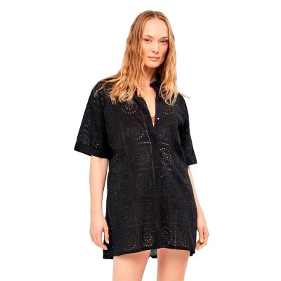 дамски,пижами,gisela,cotton,short,sleeve,nightgown,black,(black)