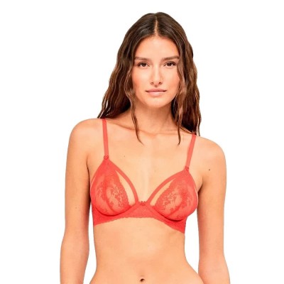 дамско,бельо,дамски,бикини,и,танкини,gisela,lace,triangular,underwire,bra,red,(red)