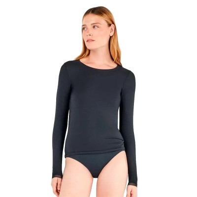 дамско,бельо,дамски,бикини,и,танкини,gisela,lenzing,modal,long,sleeve,base,layer,black,(black)