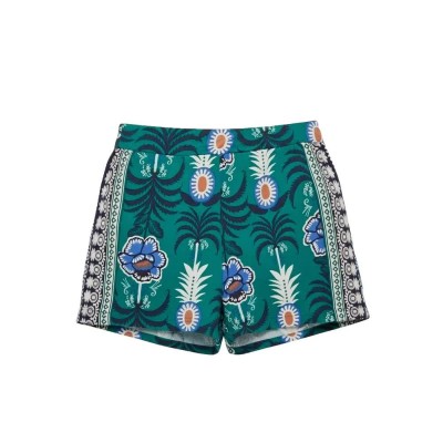 къси,панталони,мъжки,панталони,дамски,панталони,gisela,printed,pineapple,cotton,shorts,green,(printed)