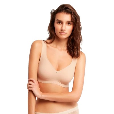 дамско,бельо,дамски,бикини,и,танкини,gisela,seamless,push,up,top+1,removable,bra,beige,(nude)