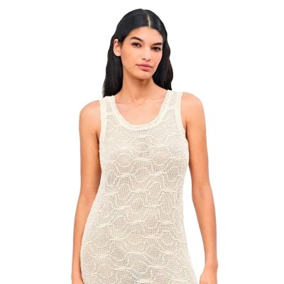 рокля,дамски,поли,и,рокли,gisela,straight,crochet,type,fabric,sleeveless,dress,beige,(ecru)
