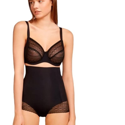 дамско,бельо,дамски,бикини,и,танкини,gisela,super,high,waist,shaping,flat,tummy,effect,panties,black,(black)