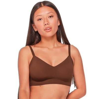 дамско,бельо,дамски,бикини,и,танкини,gisela,wireless,top,removable,foam,bra,brown,(chocolate)
