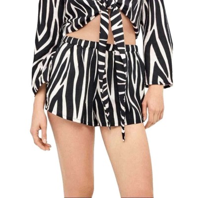 къси,панталони,мъжки,панталони,дамски,панталони,gisela,zebra,print,shorts,white,black,(printed)