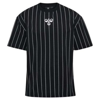 тениска,мъжки,тениски,дамски,тениски,hummel,chevron,pinstripe,short,sleeve,t,shirt,black,(black,white)