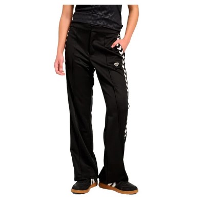 анцуг,дамски,анцузи,hummel,flared,stretch,logotape,tracksuit,pants,black,(black)