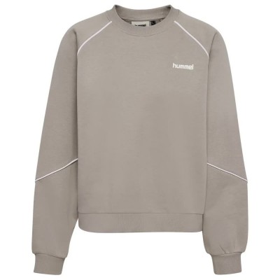 блуза,дамски,блузи,hummel,keeper,boxy,piping,crewneck,sweatshirt,grey,(anthracite)