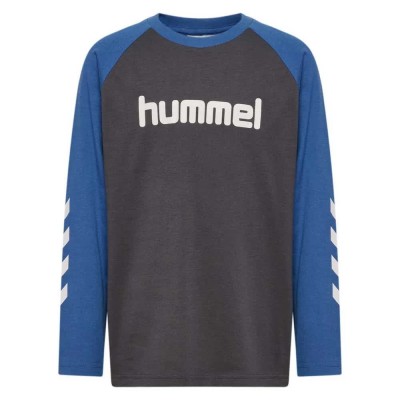 тениска,мъжки,тениски,дамски,тениски,hummel,logo,long,sleeve,t,shirt,grey,(bijou,blue)