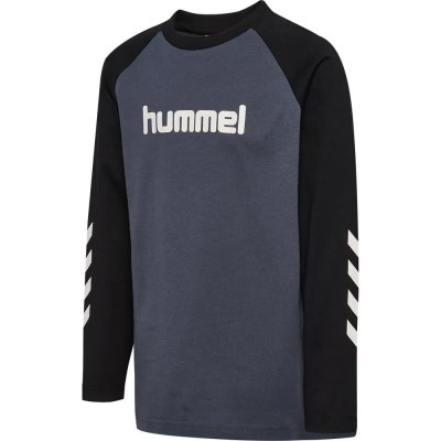 тениска,мъжки,тениски,дамски,тениски,hummel,logo,long,sleeve,t,shirt,blue,(ombre,blue,blue)