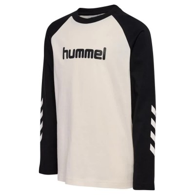 тениска,мъжки,тениски,дамски,тениски,hummel,logo,long,sleeve,t,shirt,beige,(ponderosa,pine)