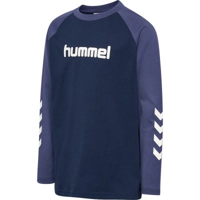 тениска,мъжки,тениски,дамски,тениски,hummel,logo,long,sleeve,t,shirt,blue,(dress,blue,blue,indigo)
