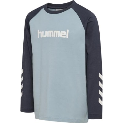 тениска,мъжки,тениски,дамски,тениски,hummel,logo,long,sleeve,t,shirt,blue,(dusty,blue)