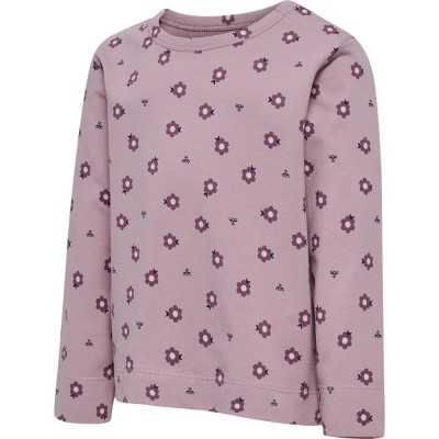 тениска,мъжки,тениски,дамски,тениски,hummel,mini,aop,long,sleeve,t,shirt,pink,(chive)