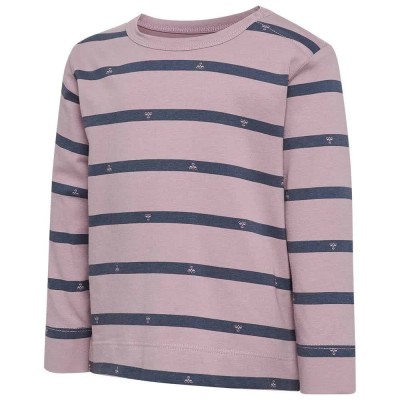 тениска,мъжки,тениски,дамски,тениски,hummel,mini,regular,stripy,bee,long,sleeve,t,shirt,pink,(chive)