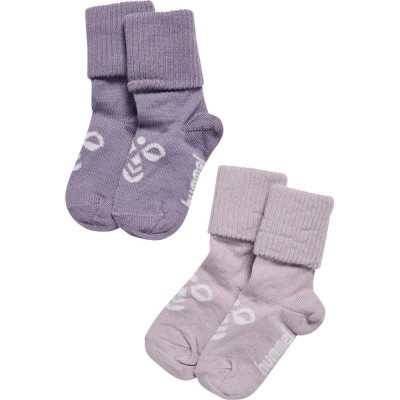 чорапи,мъжки,чорапи,дамски,чорапи,hummel,mini,wool,socks,2,pairs,purple,(white,pink)