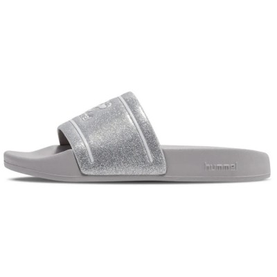 мъжки,джапанки,и,чехли,дамски,сандали,и,чехли,hummel,pool,glitter,slides,grey,silver,(lunar,rock)