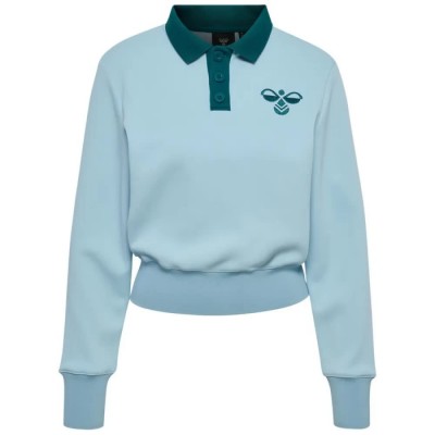 дамски,блузи,с,яка,мъжки,блузи,с,яка,hummel,piqu,long,sleeve,polo,blue,(light,blue)