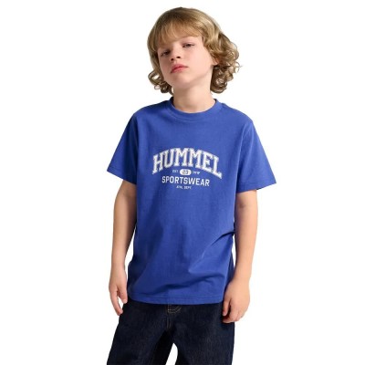 тениска,мъжки,тениски,дамски,тениски,hummel,regular,graphic,short,sleeve,t,shirt,blue,(dazzling,blue)