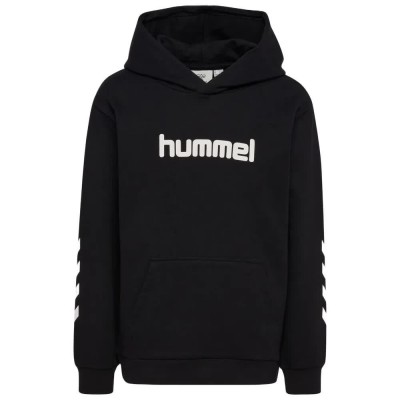 суичър,детски,блузи,hummel,regular,logo,hoodie,black,(black)