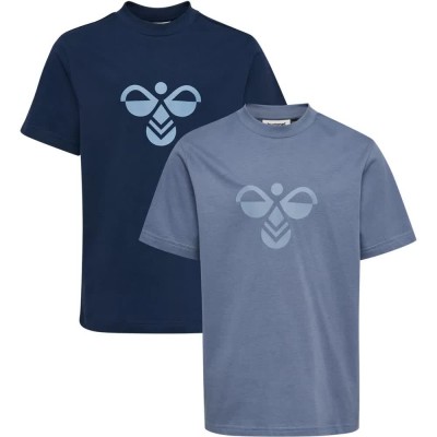 тениска,мъжки,тениски,дамски,тениски,hummel,regular,tukas,short,sleeve,t,shirt,2,units,blue,(castlerock)
