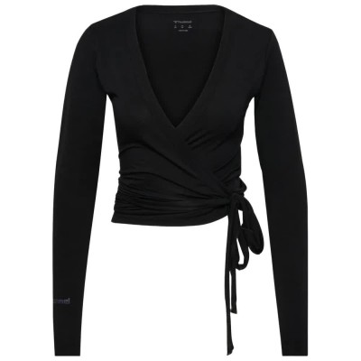 тениска,мъжки,тениски,дамски,тениски,hummel,soft,wrap,long,sleeve,t,shirt,black,(black)