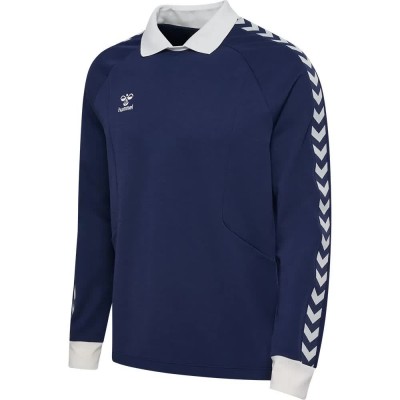 дамски,блузи,с,яка,мъжки,блузи,с,яка,hummel,root,long,sleeve,polo,blue,(marine)