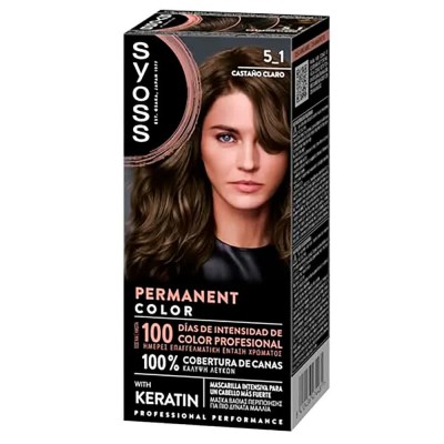 хигиена,коса,syoss,5.1,light,brown,permanent,dye,clear
