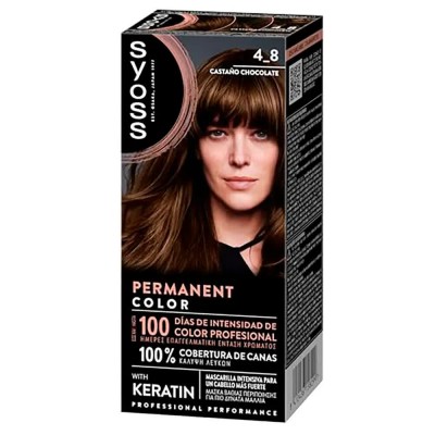 хигиена,коса,syoss,4.8,chocolate,brown,permanent,dye,clear