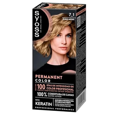хигиена,коса,syoss,7.1,medium,blonde,permanent,dye,clear