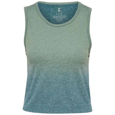 потник,дамски,топове,hummel,yoga,seamless,gradient,crop,sleeveless,top,green,(balsam,frosty,green)