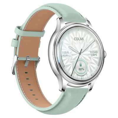 часовници,colmi,leather,l28,strap,smartwatch,green,(silver,green)