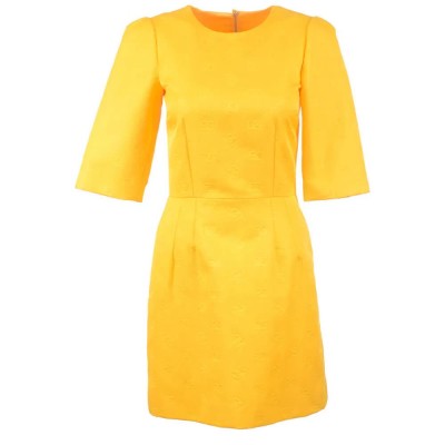 рокля,дамски,поли,и,рокли,dolce,&,gabbana,747013,3,4,sleeve,short,dress,yellow,(yellow)