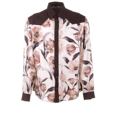 риза,с,дълъг,ръкав,дамски,ризи,мъжки,ризи,dolce,&,gabbana,747040,flowers,combined,long,sleeve,shirt,white,(ecru)