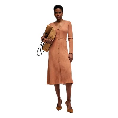 рокля,дамски,поли,и,рокли,salsa,jeans,21011085,long,sleeve,dress,brown,(brown)