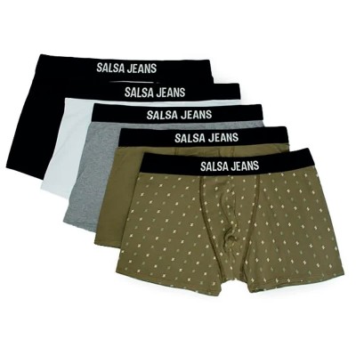 боксерки,мъжко,бельо,salsa,jeans,21011604,boxers,5,units,multicolor,(green)