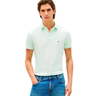 дамски,блузи,с,яка,мъжки,блузи,с,яка,tommy,hilfiger,1985,slim,short,sleeve,polo,green,(opal,green)