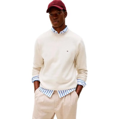 блуза,мъжки,пуловери,tommy,hilfiger,essential,seasonal,sweatshirt,beige,(heathered,oatmilk)