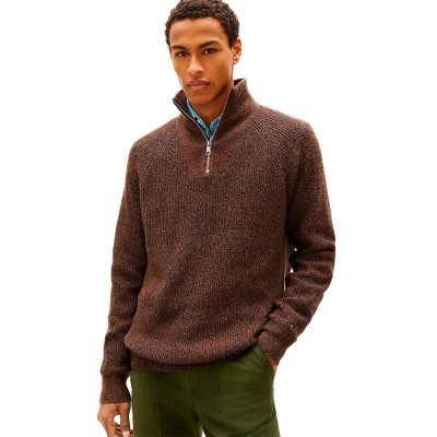 блуза,мъжки,пуловери,дамски,пуловери,tommy,hilfiger,fisherman,half,zip,sweater,brown,(highland,khaki)