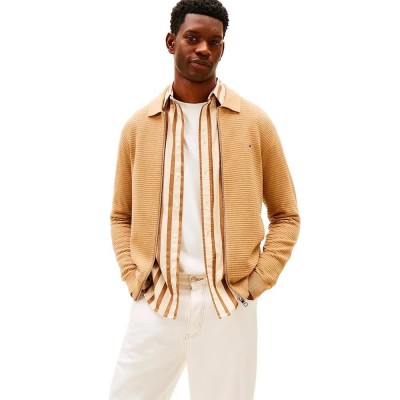 блуза,мъжки,пуловери,дамски,пуловери,tommy,hilfiger,seasonal,structure,full,zip,sweater,beige,(safari,canvas)