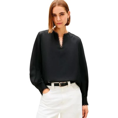 дамски,блузи,tommy,hilfiger,ww0ww48655,linen,long,sleeve,blouse,black,(black)
