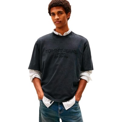 тениска,мъжки,тениски,дамски,тениски,tommy,jeans,90s,new,classics,short,sleeve,t,shirt,black,(black)