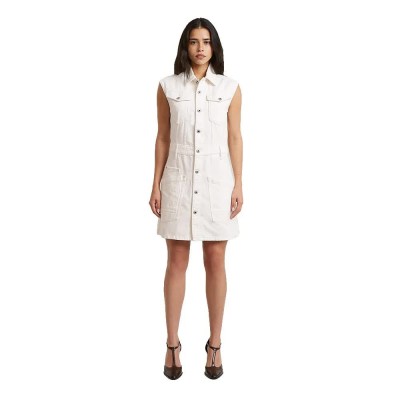 рокля,дамски,поли,и,рокли,g,star,d28860,e503,sleeveless,dress,white,(ecru)