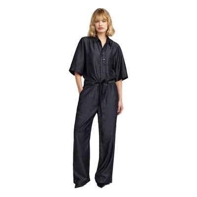 гащеризон,дамски,гащеризони,g,star,d29389,e516,regular,fit,short,sleeve,jumpsuit,blue,(rinsed)