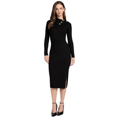 рокля,дамски,поли,и,рокли,guess,w6rk01z2yj2,long,sleeve,midi,dress,black,(jet,black,a996)